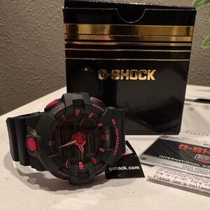 G-Shock Black and Red Timepiece